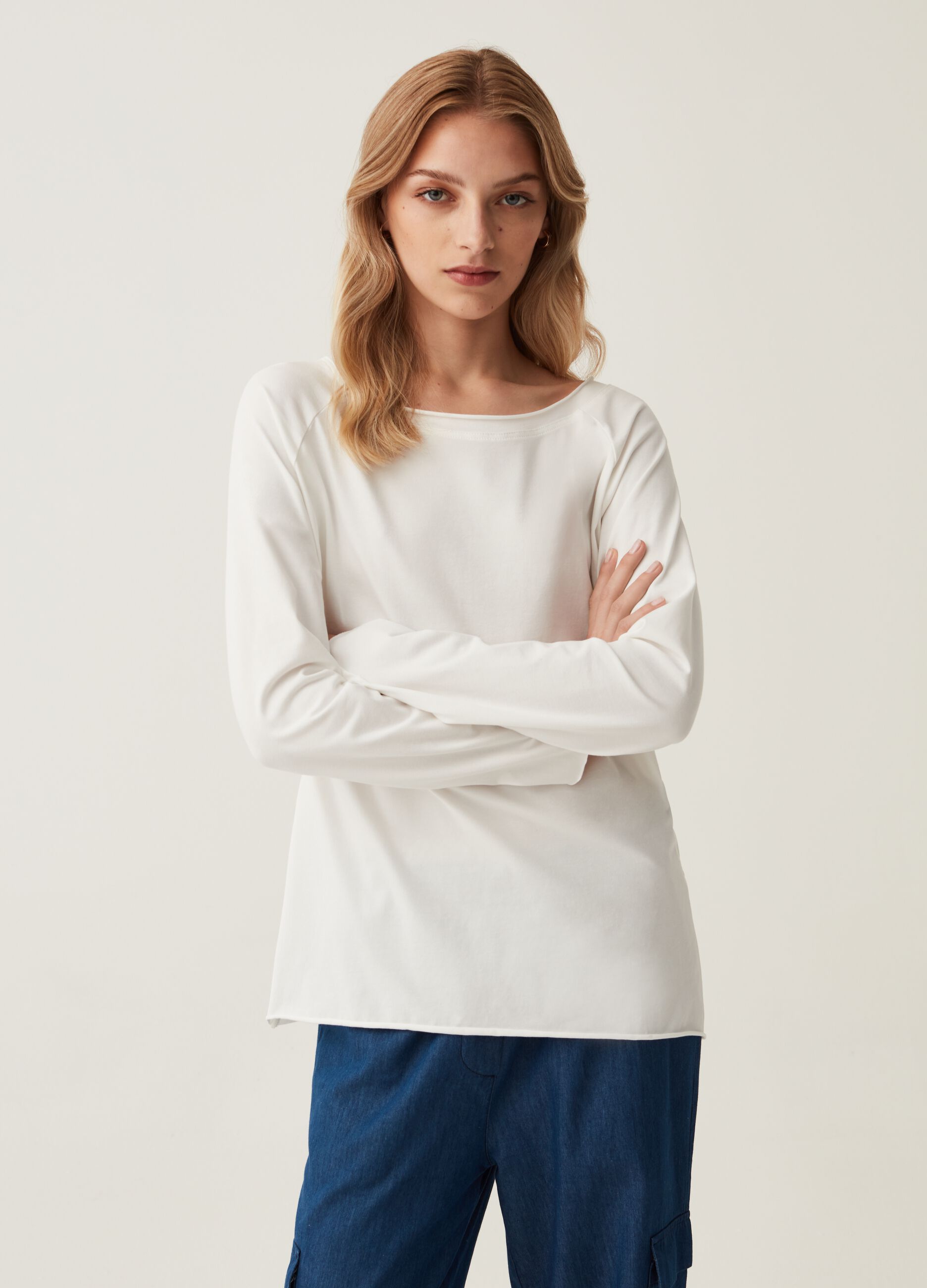 T-shirt con maniche lunghe raglan Hybrid_0