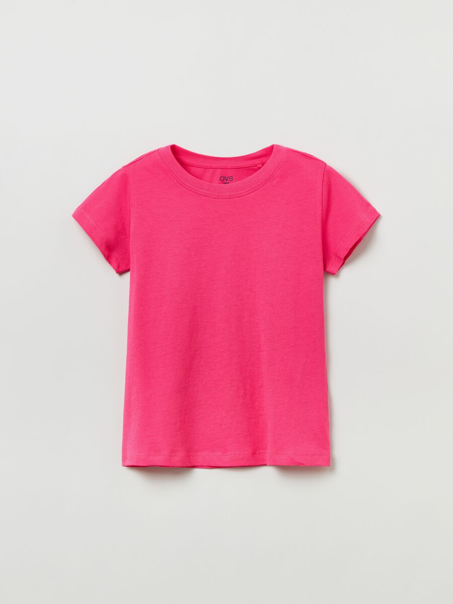 T-shirt in cotone tinta unita_0
