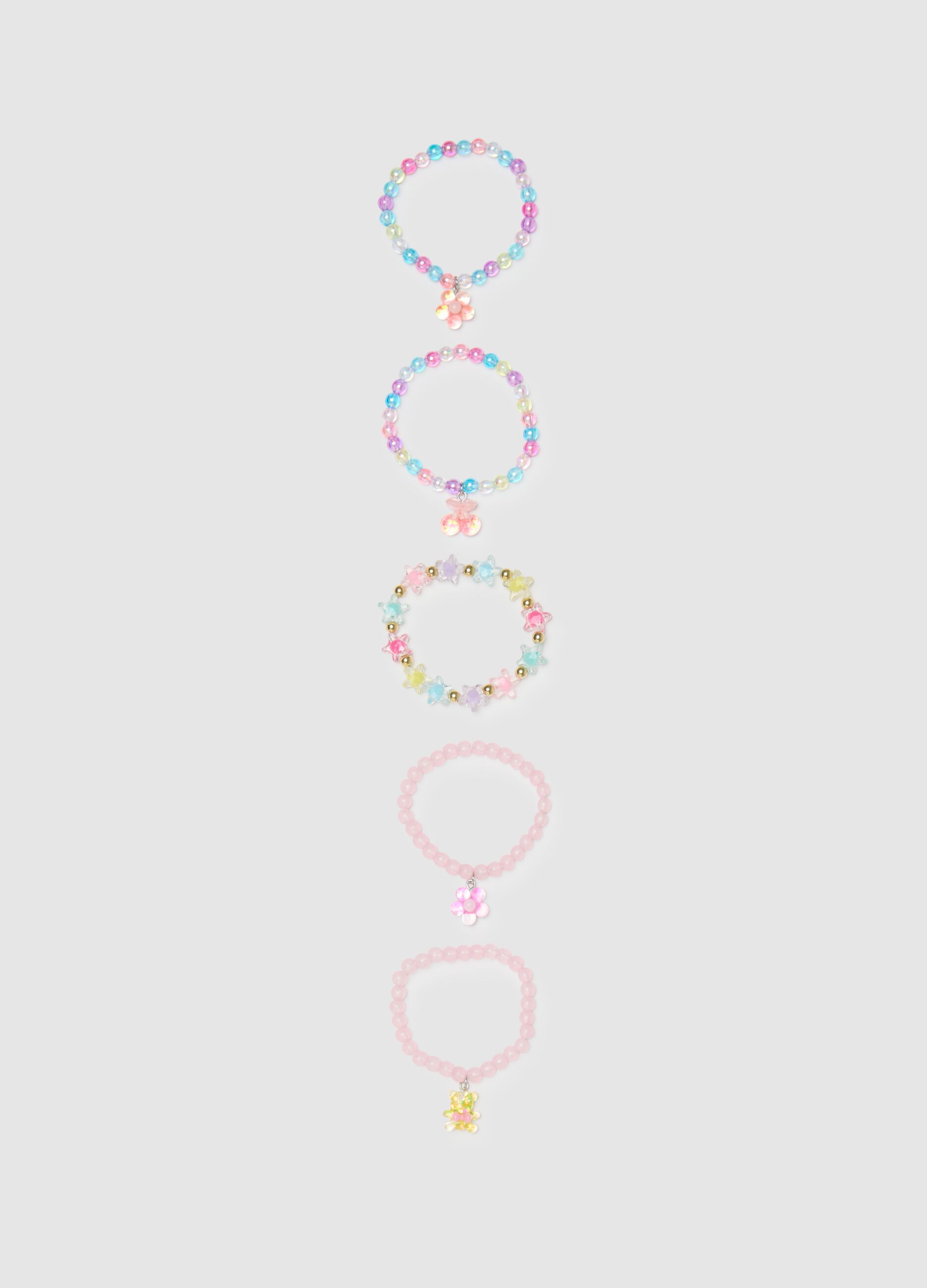 Set of Multicolour PVC Bracelets for Girls