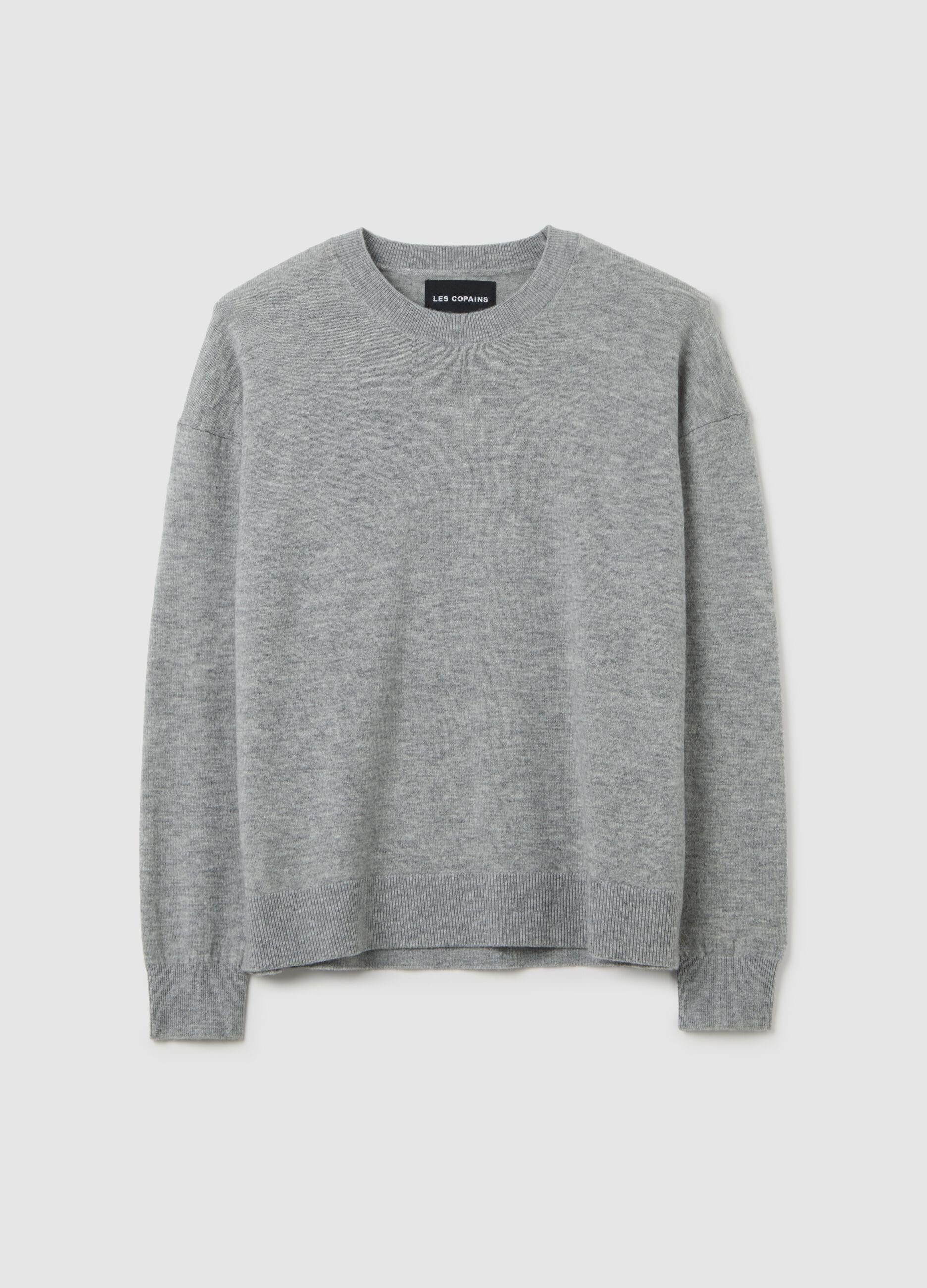 Grey pure wool sweater regular fit