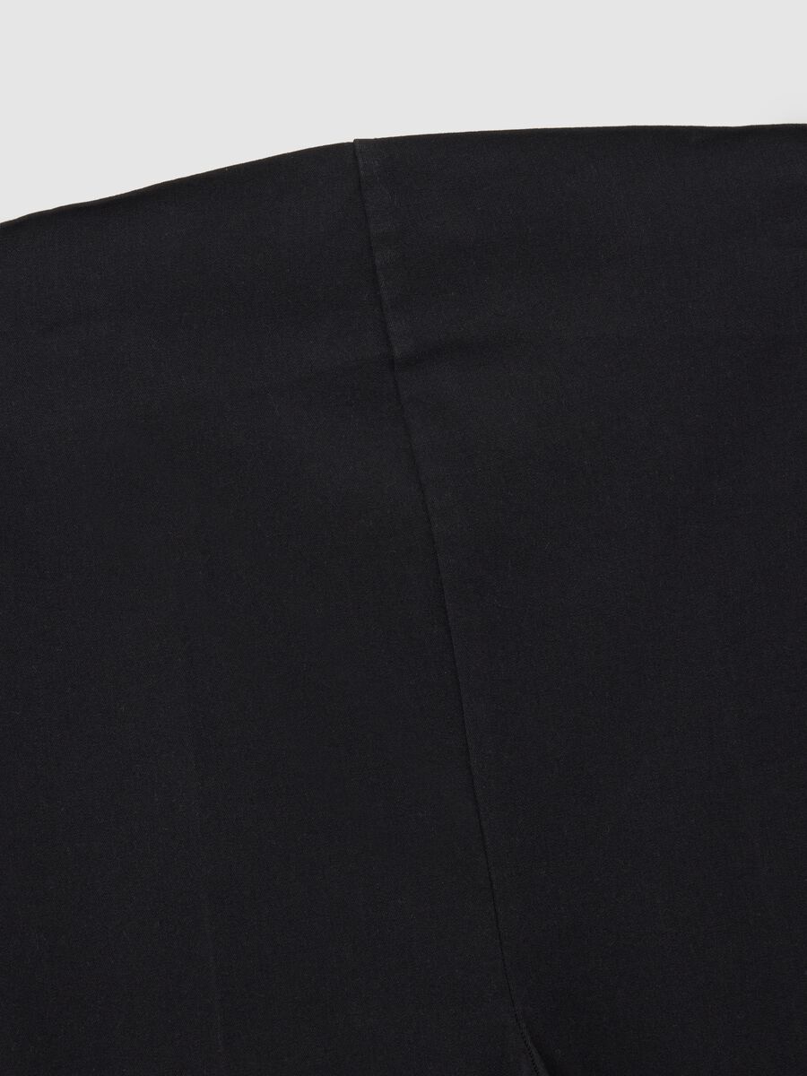 Pantaloni premaman neri in cotone elasticizzato_5