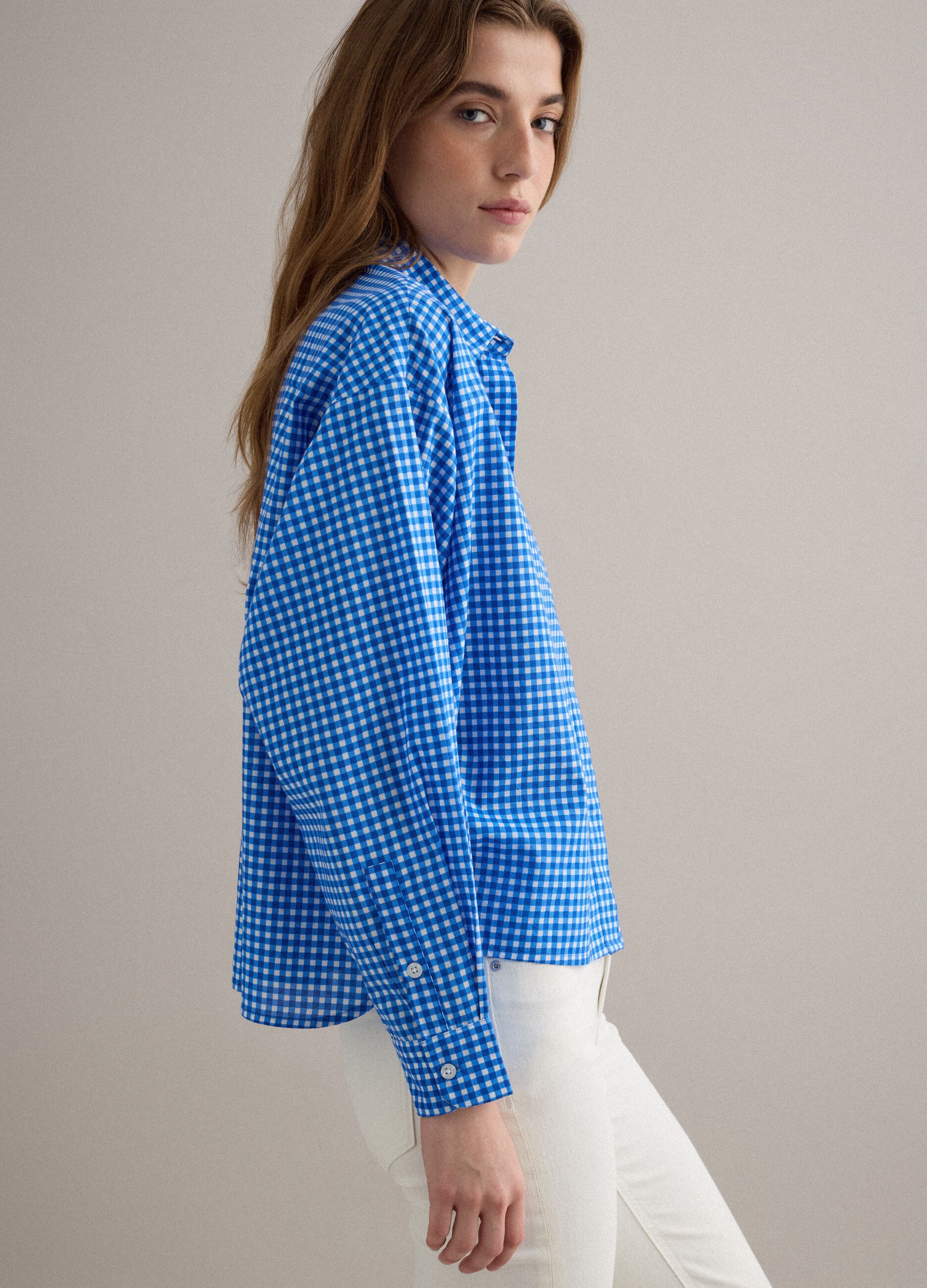 Multicolour check pure cotton regular fit shirt