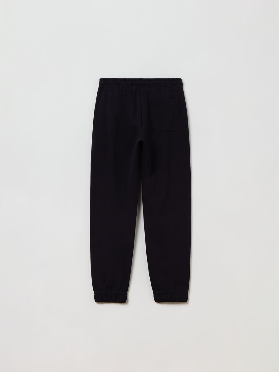 Joggers in felpa con profili elasticati_1