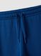 Blue organic cotton joggers with drawstring for boys_5