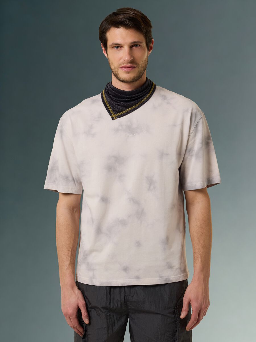 Tie Dye Effect Cotton-Hemp Blend T-shirt ALTAVIA WITH DEBORAH COMPAGNONI_1