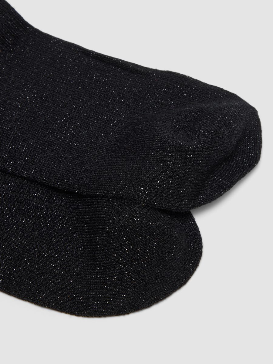 Black stretch socks with lurex threads_2
