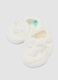 White Mickey Mouse print baby hat and booties set_1