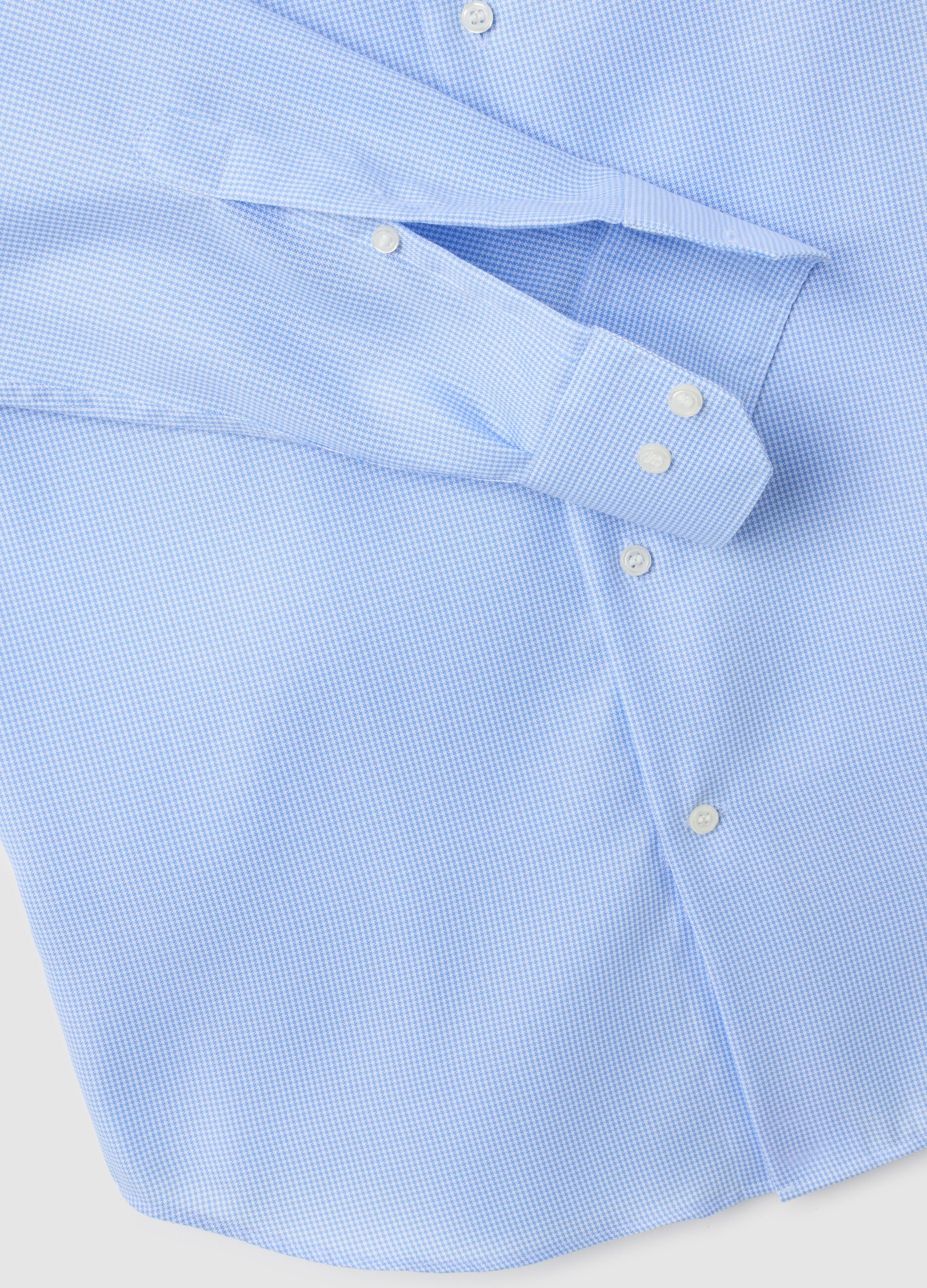 Slim fit blue cotton shirt