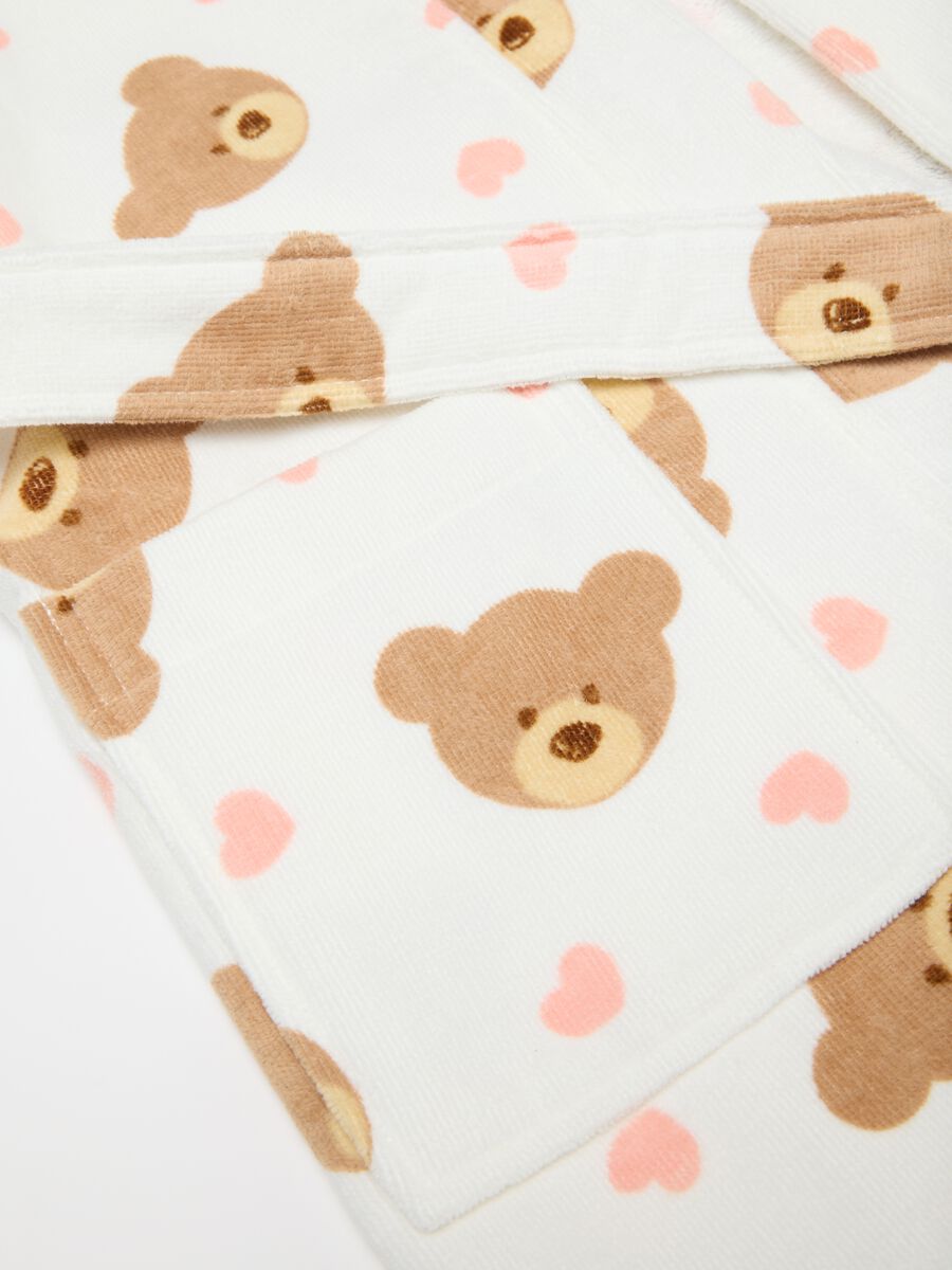 Girls' Bathrobe in Multi-Colour Pure Cotton_2