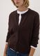 Brown crew-neck regular-fit cardigan with buttons_2