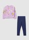 Girls' violet sweatshirt and leggings set_0