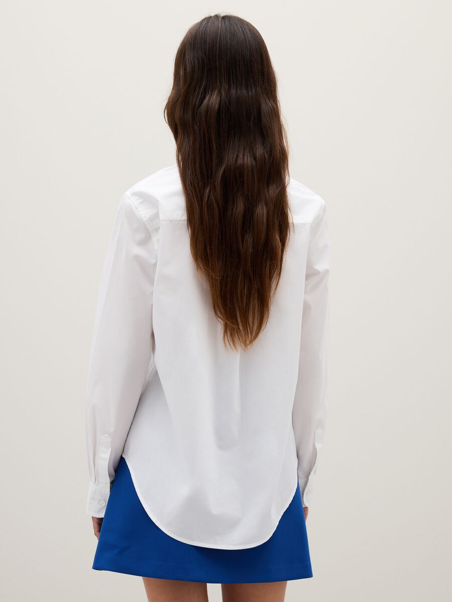 White pure cotton regular fit shirt_3