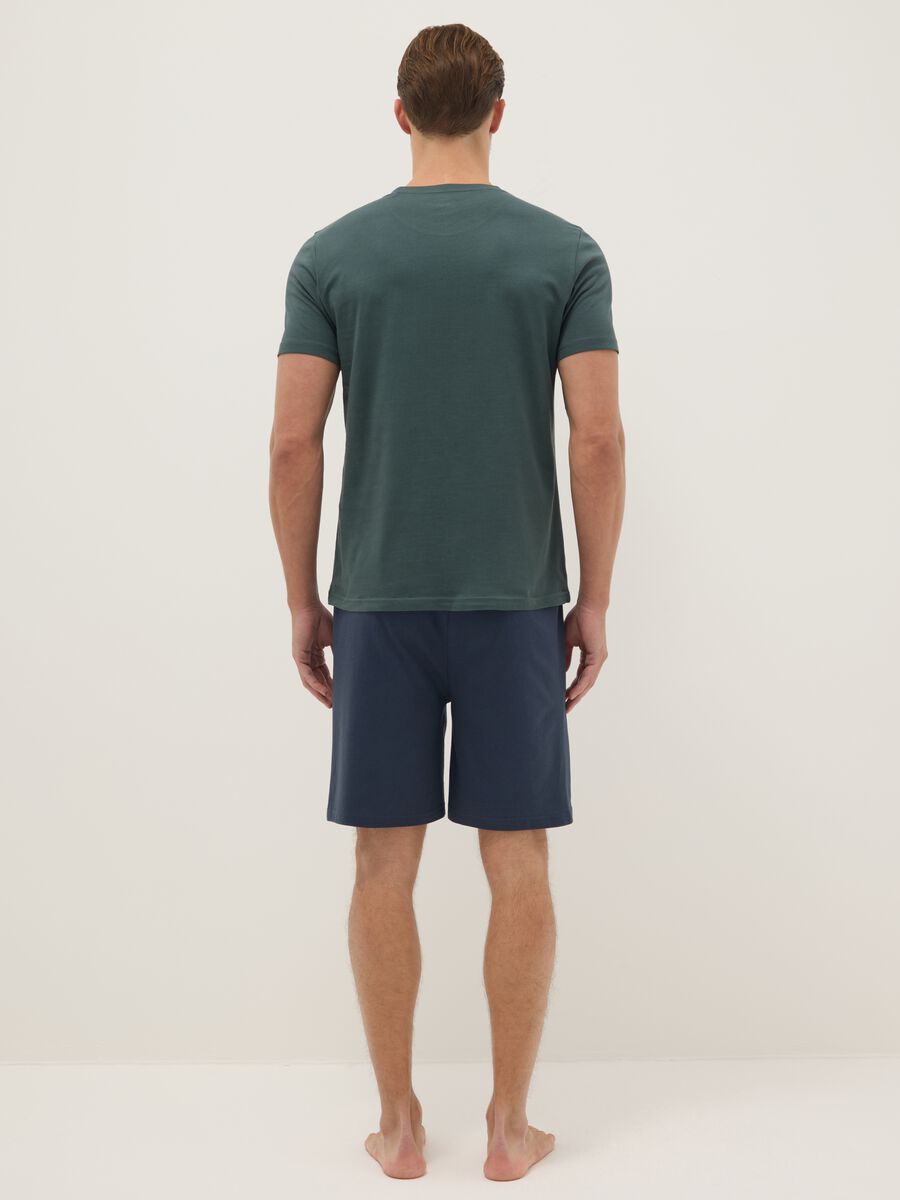 Short pyjamas in pure multicoloured cotton regular fit with print_2