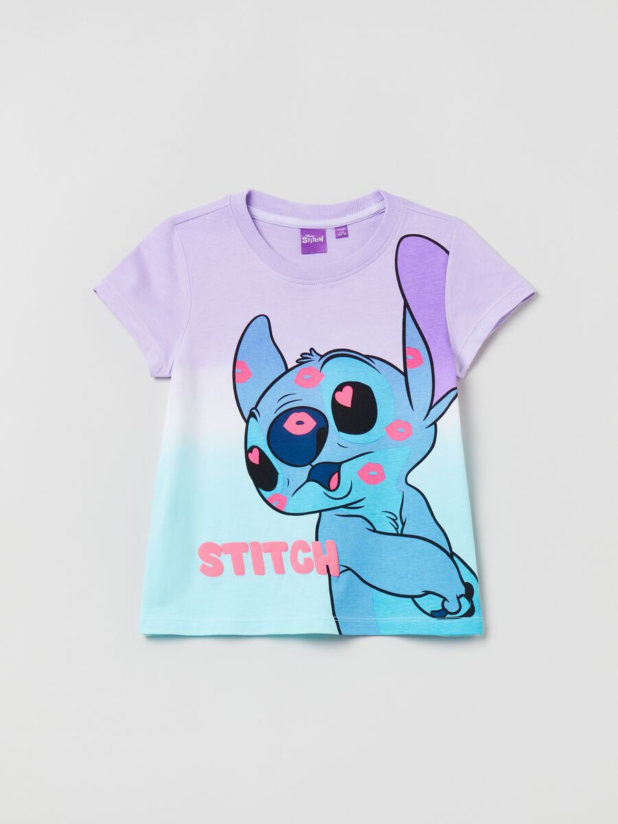 T-shirt in cotone stampa Disney Stitch_0