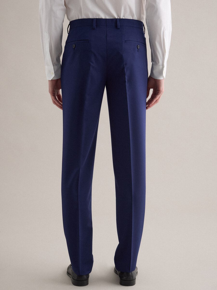 Slim Fit Blue Smart Trousers_2