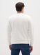 White cotton blend regular fit sweatshirt with Christmas print_2