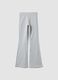 Leggings grigi flare in cotone elasticizzato_0