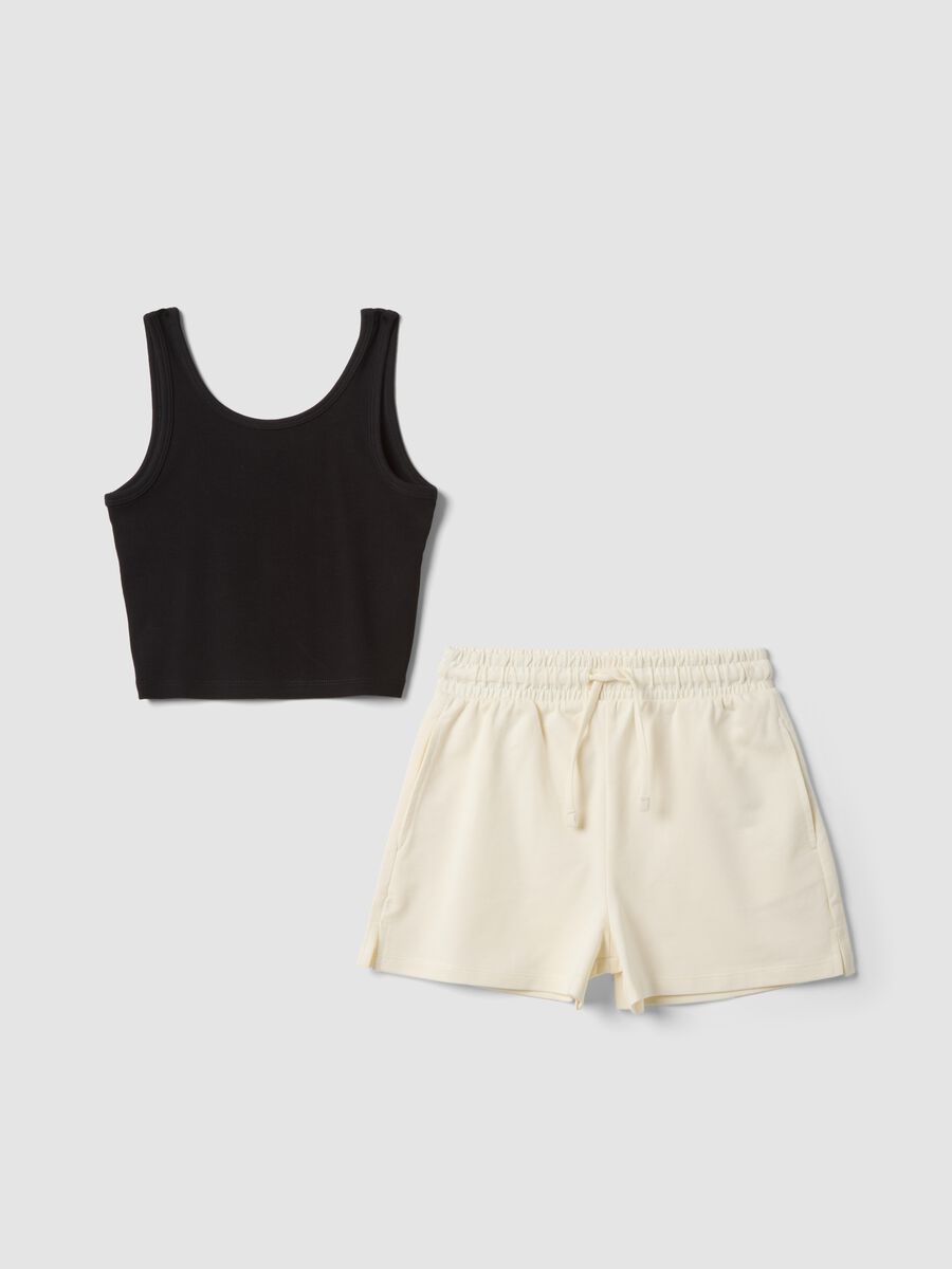 Set fitted in cotone elasticizzato multicolor da ragazza_3