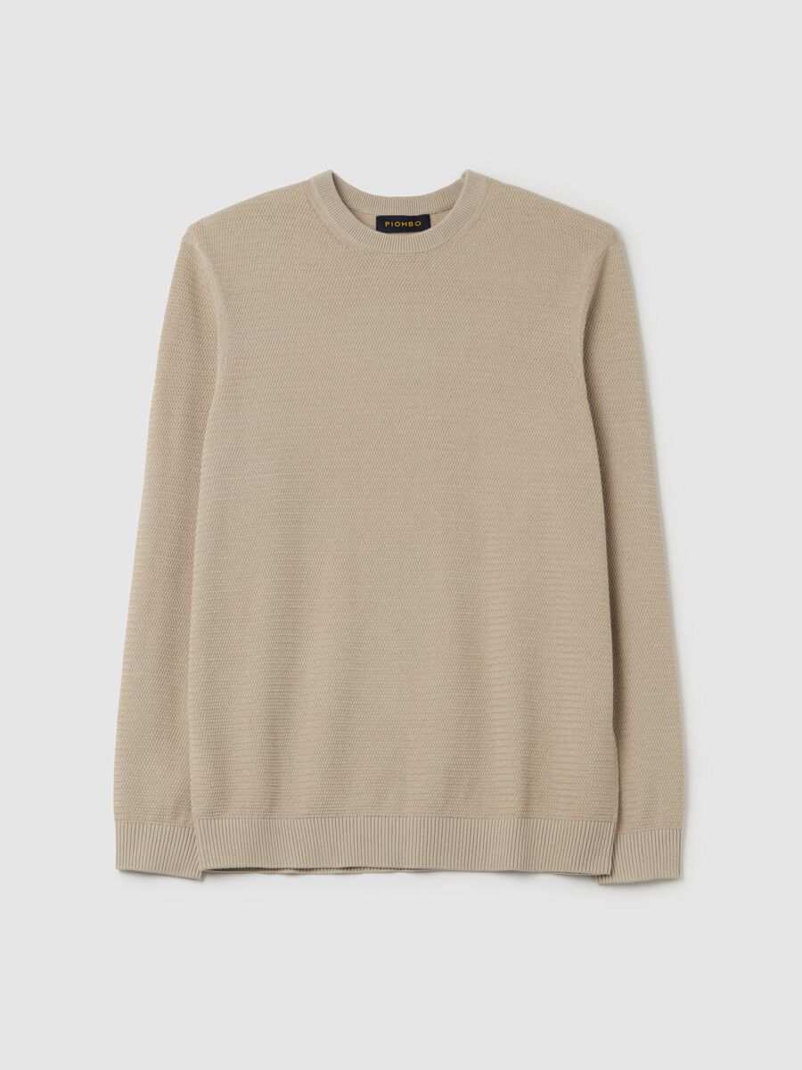 Cotton pullover with wavy trim_4
