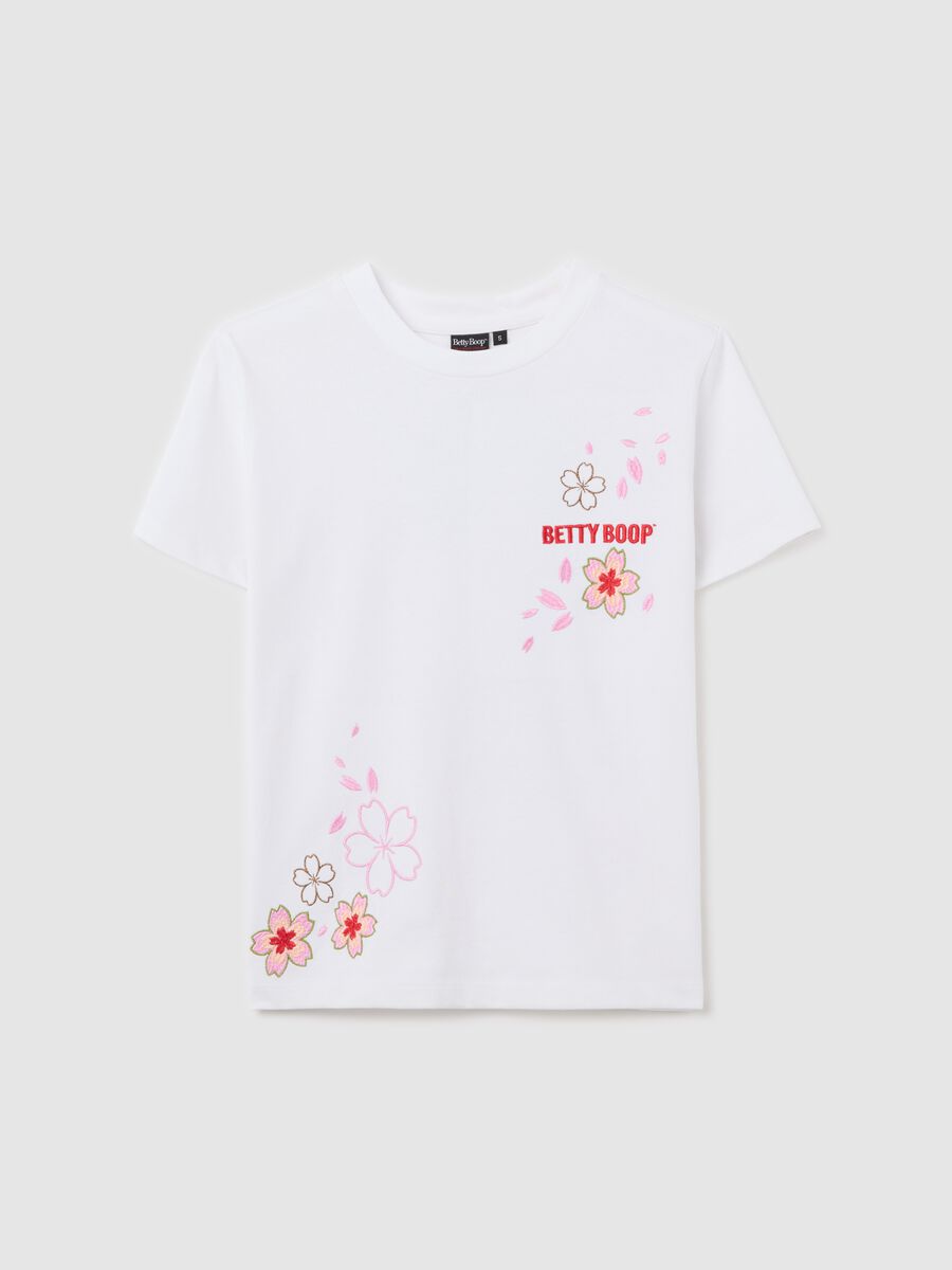 White T-shirt in cotton with Betty Boop print_4