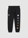 Black Cotton-Blend Trousers with NFL Logos_4