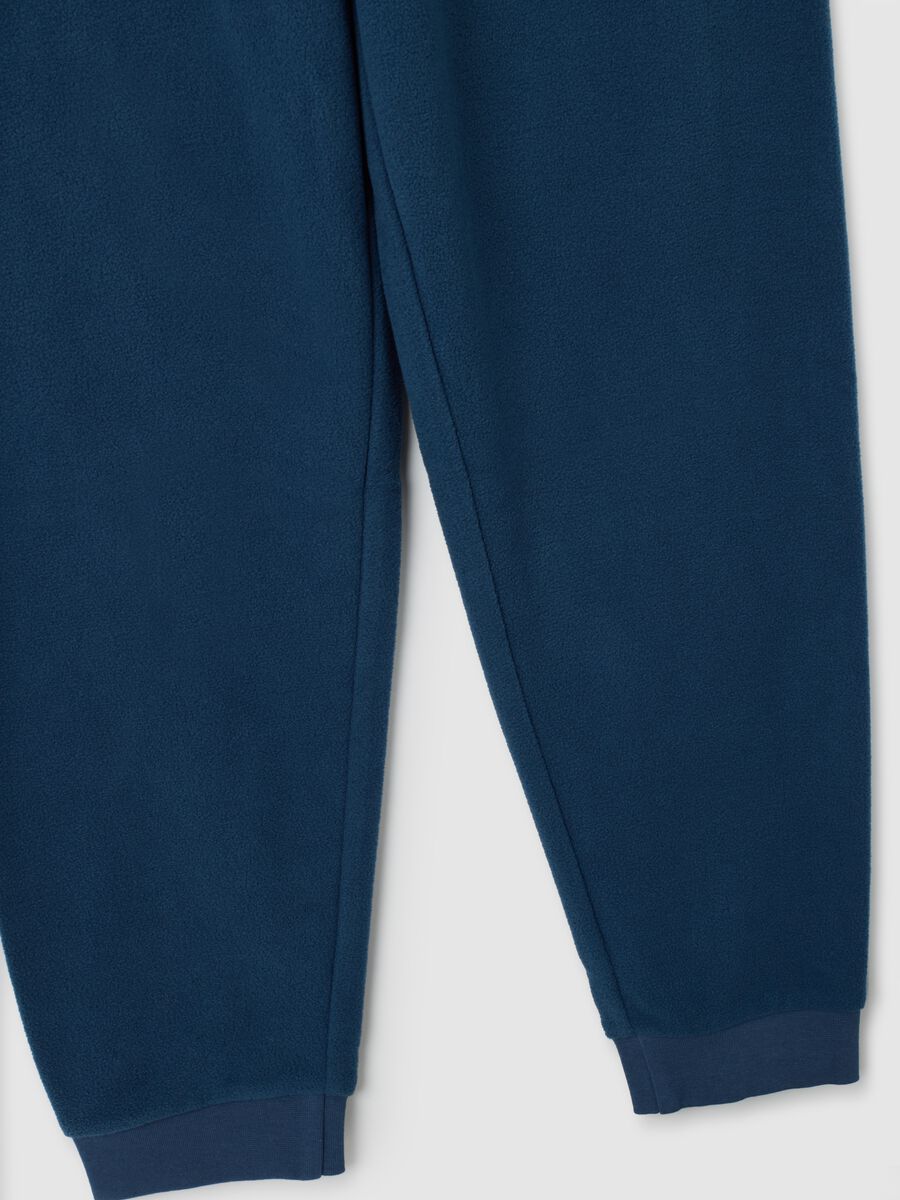 Pigiama da bambino in pile blu regular fit_3