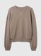 Oversized sweatshirt with round neck and crossover detail_3