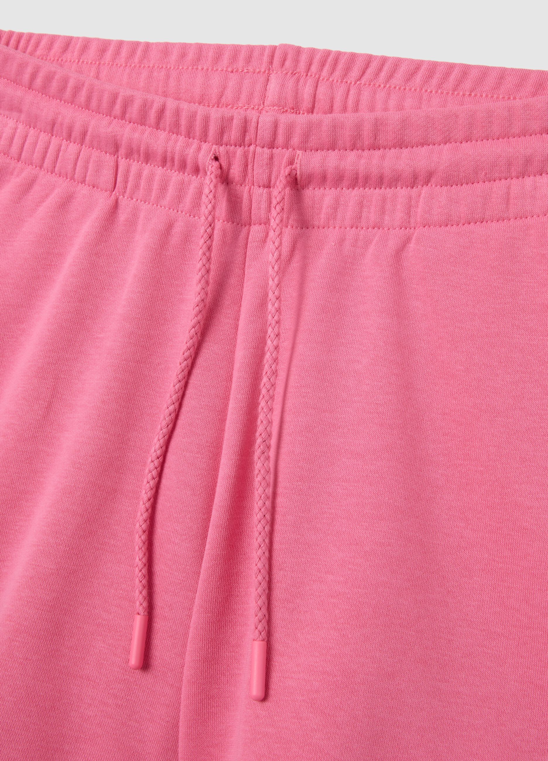 Women's pink cotton shorts, regular fit