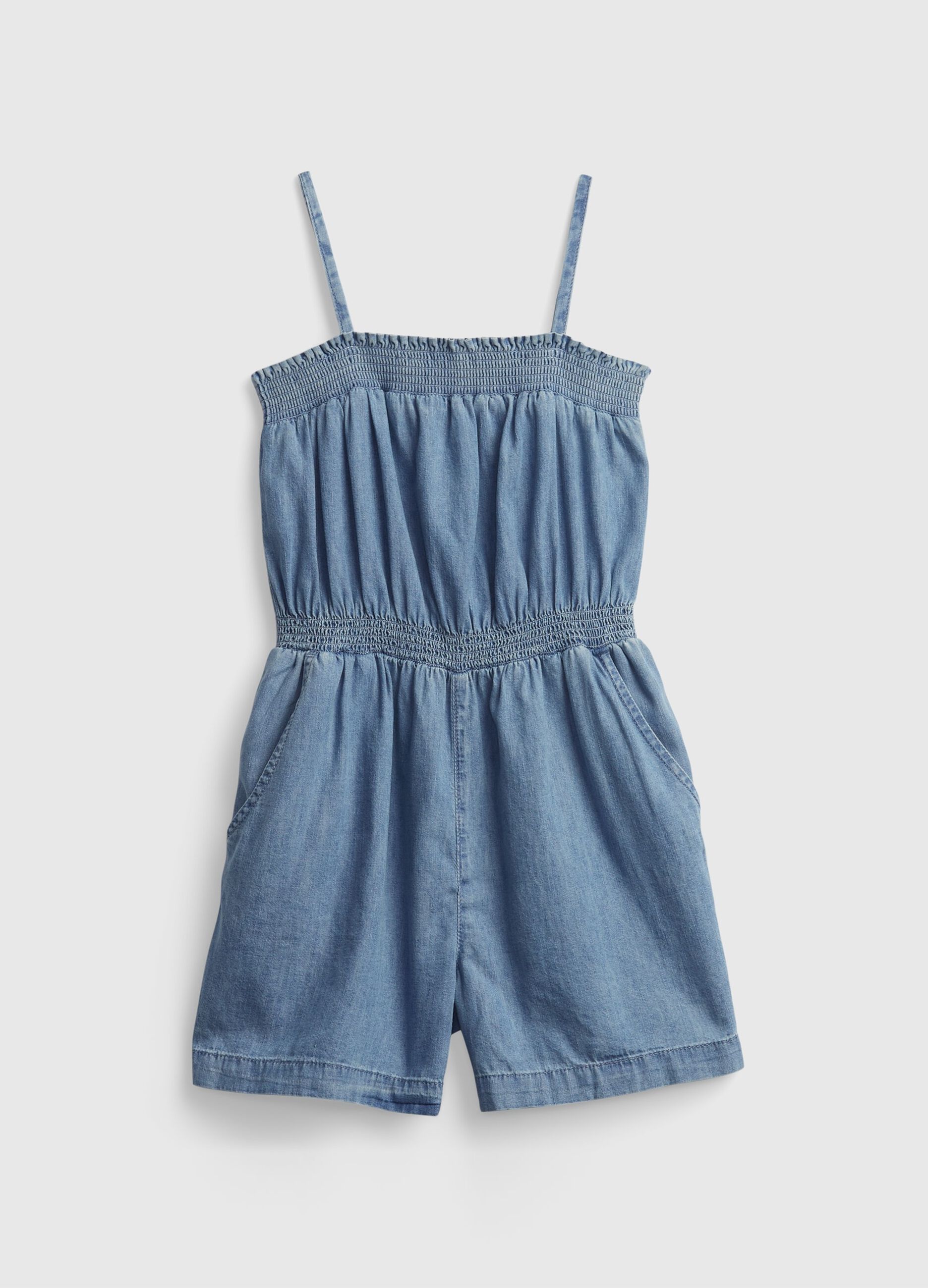 Short denim jumpsuit