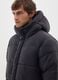 Black Iconic Puffer with Adjustable Hood_3