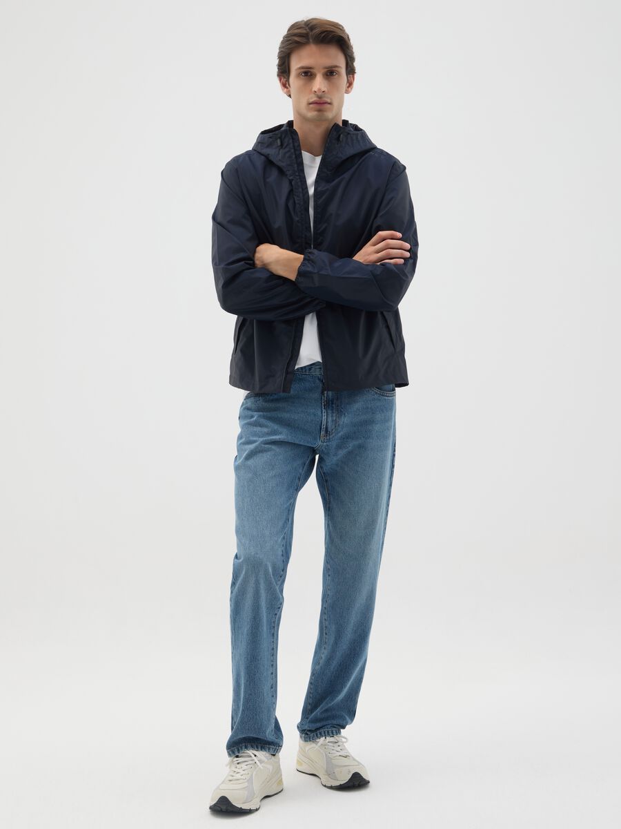 Men's Windbreaker Jacket in Blue_1