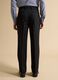 Black regular-fit formal trousers in stretch viscose_2