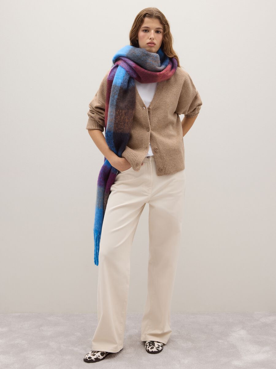 Sciarpa a quadri multicolor_0