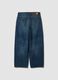 Blue denim barrel jeans in pure cotton_2