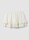 White cotton-viscose blend mini skirt with ruffles_4
