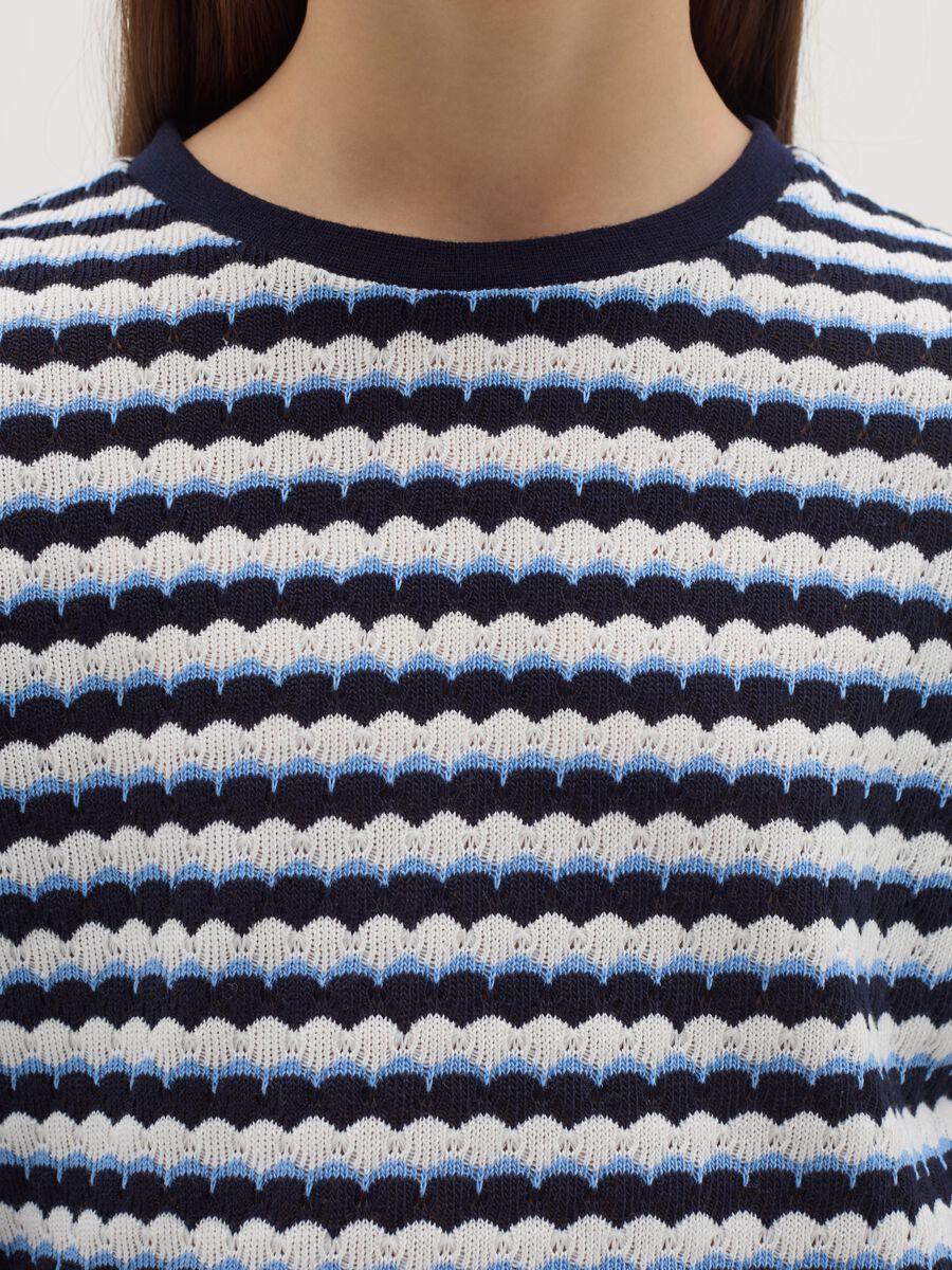 Long-sleeved jersey T-shirt with stripe design_2