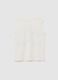 Kids' sleeveless white cotton vest regular fit_1