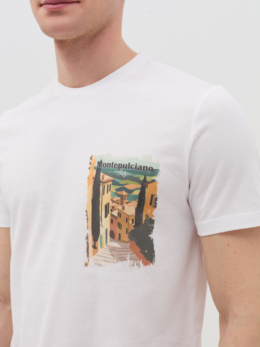 Cotton T-shirt with "Montepulciano Italy" print_2