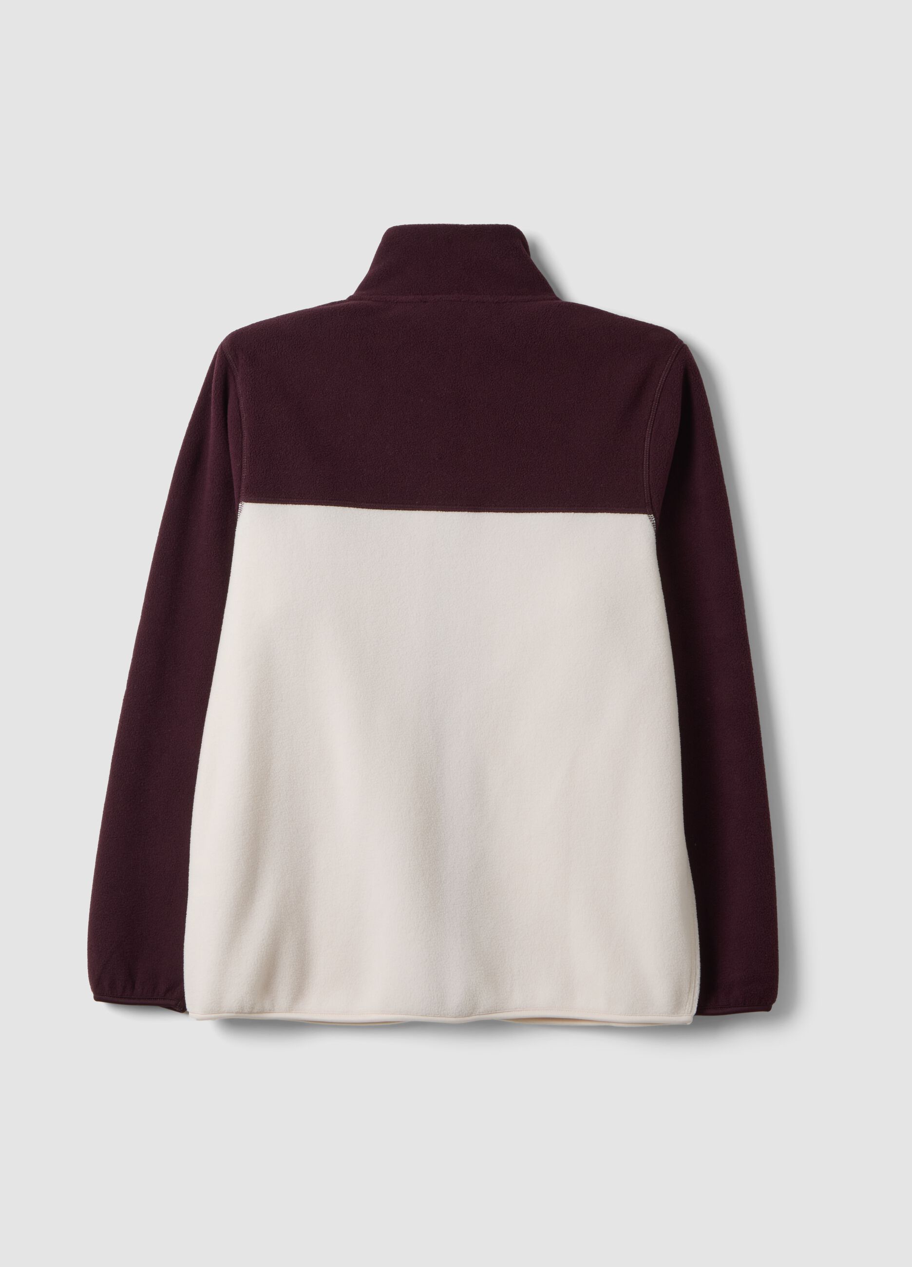 Purple zip-up sweatshirt, relaxed fit