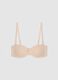 Beige balconette bra with removable padding_0