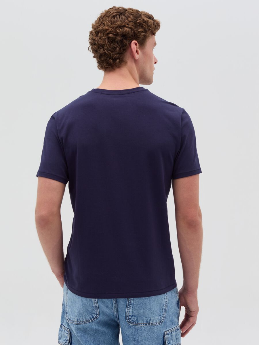 Stretch cotton T-shirt with crew-neck_2