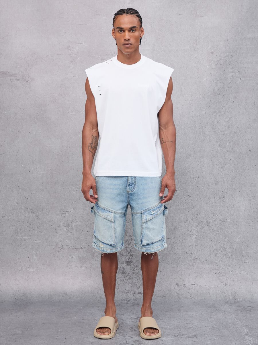 Distressed White Tank Top_3
