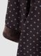 Brown pure viscose dressing gown with micro-floral print_5