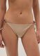 Beige tie-side bikini bottoms in stretch fabric_1