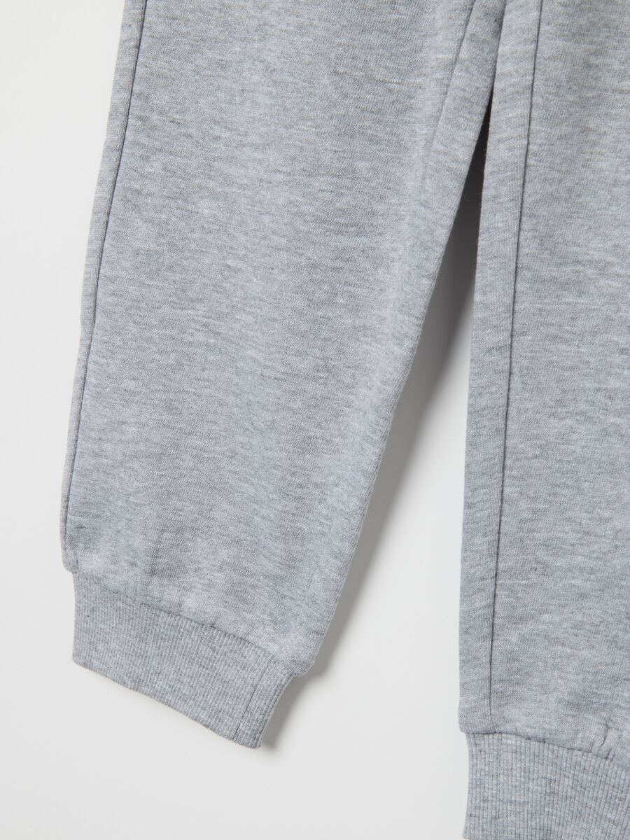Pantaloni da bambino in puro cotone grigi regular fit_3