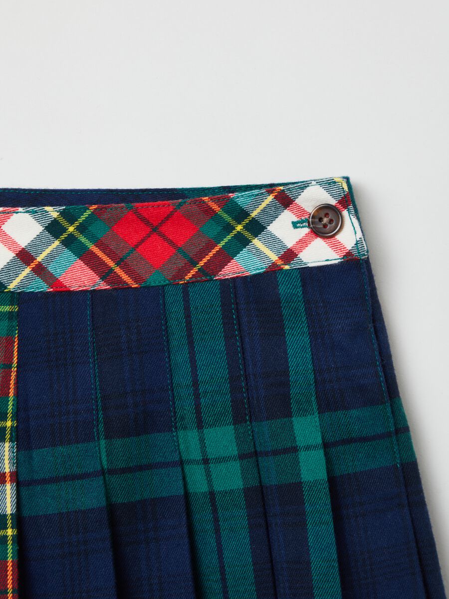 Minigonna tartan a pieghe _5