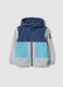 Giacca impermeabile multicolor con cappuccio e zip per bambino_0