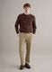 Brown pure cotton crew neck sweater regular fit_1