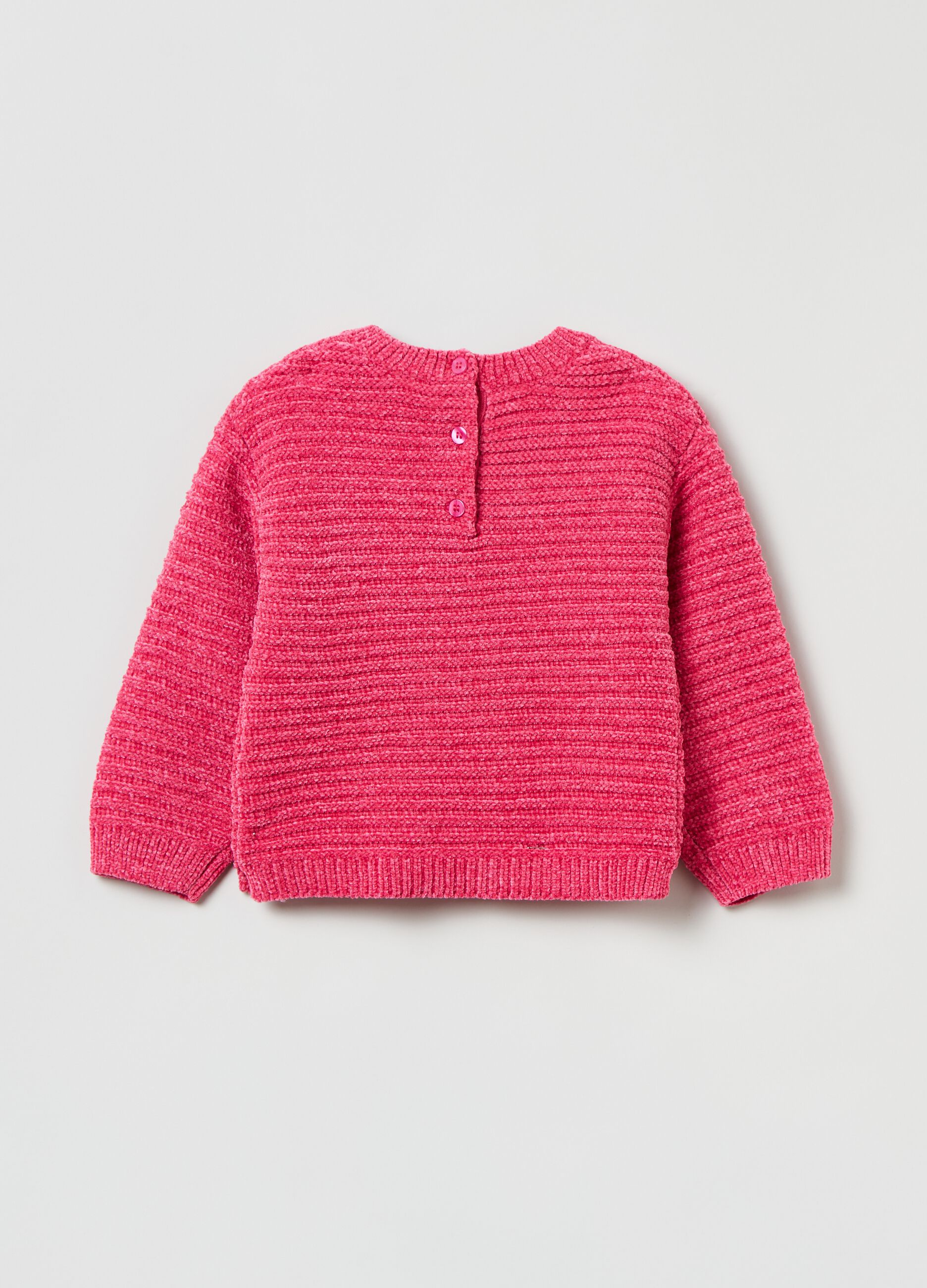 Pullover in ciniglia a costine _1