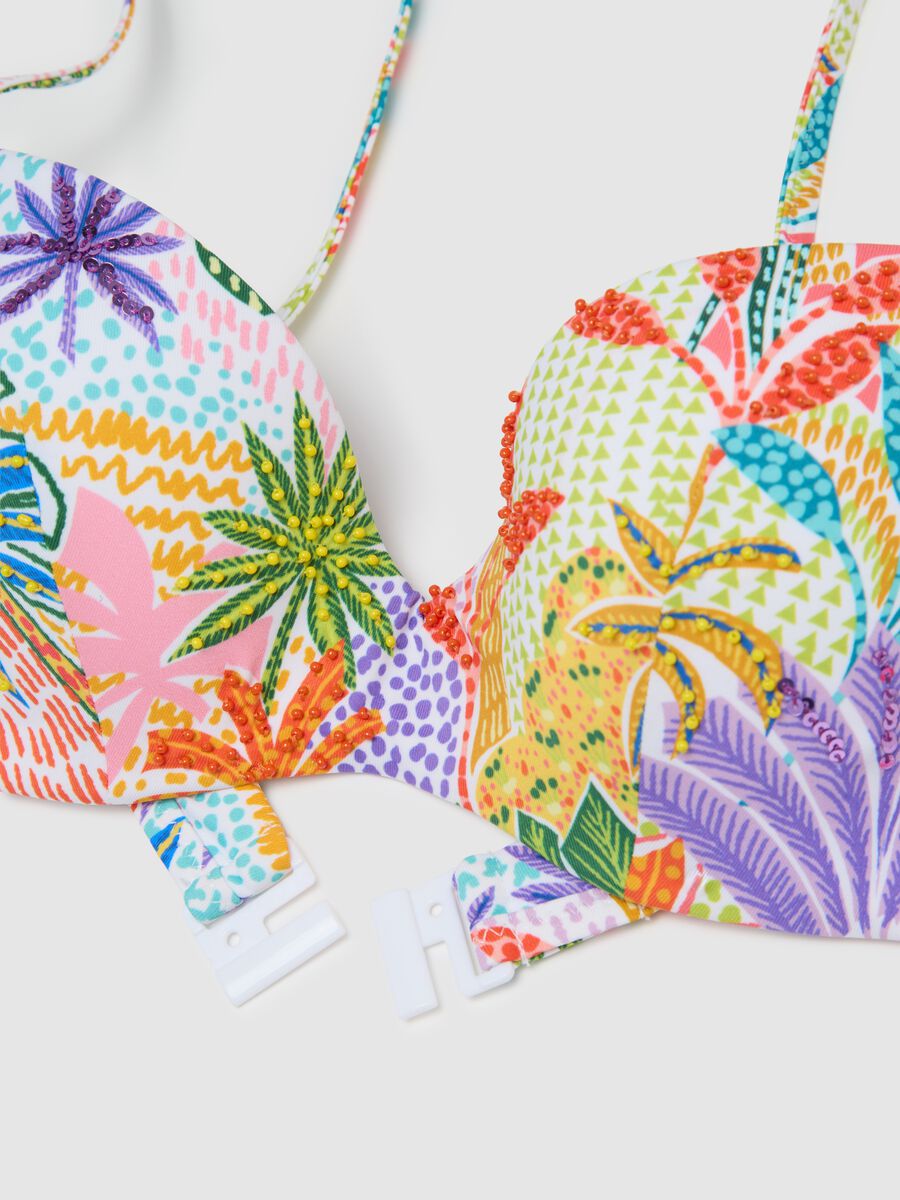 Women's multicoloured stretch fabric bikini_5